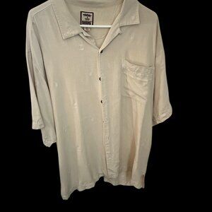 Tommy Bahama short sleeve men's shirt 100% silk size XL with pineapples